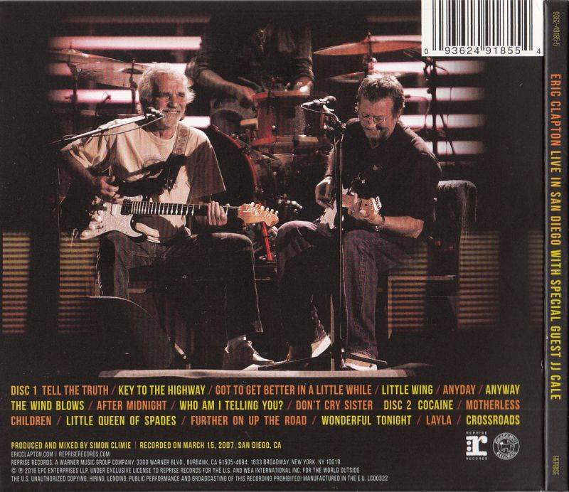 Eric Clapton Live in San Diego : Back